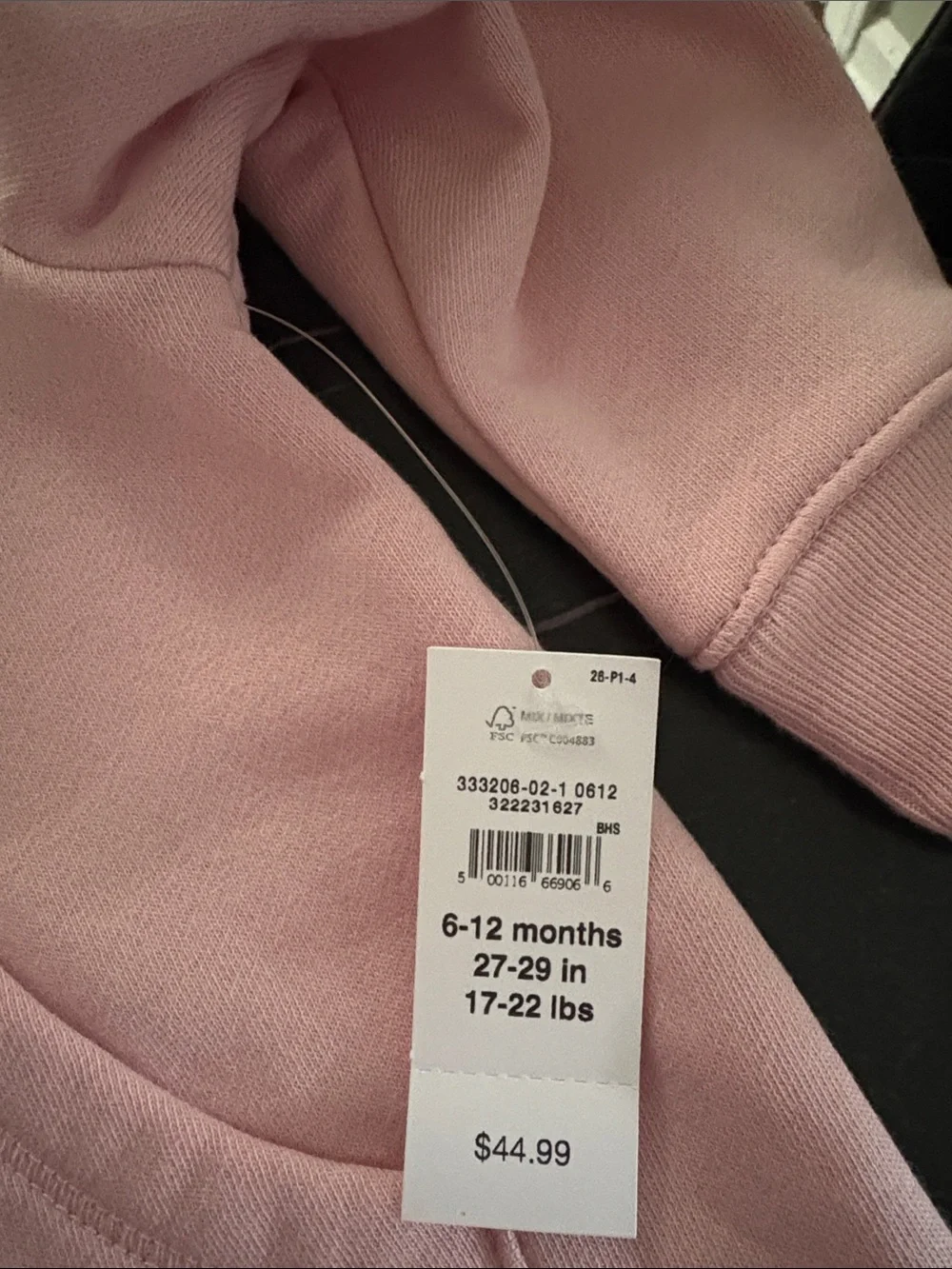 GAP Pink Hooded Kids Pajama One-Piece